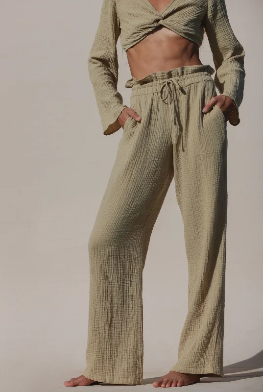 Poema Tan Drawstring Pant Luxurious Women's High -  end