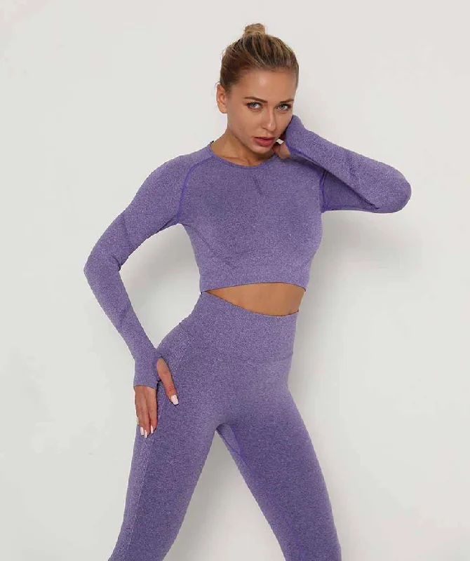 Motion Long Sleeve Crop Top Bold Women's Statement