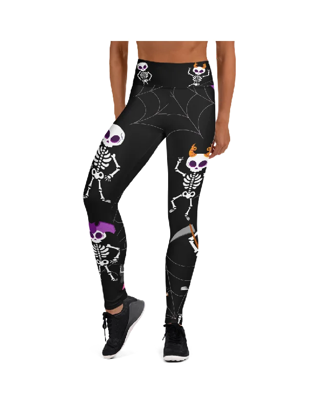Dancing Skeletons Yoga Pants Luxurious Women's High -  end