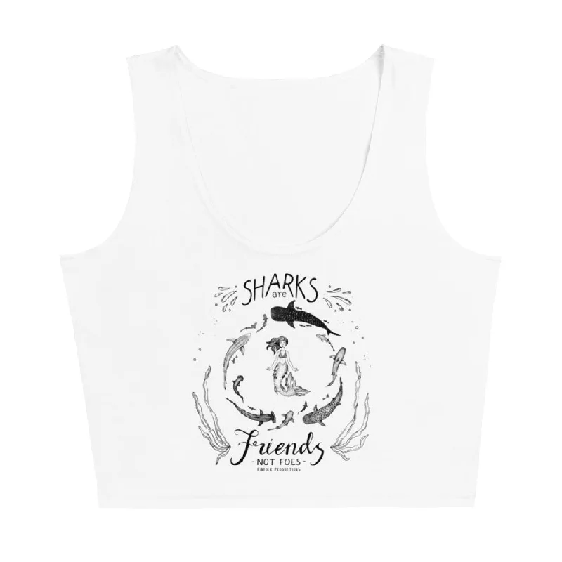 Shark Friends Crop Tank French