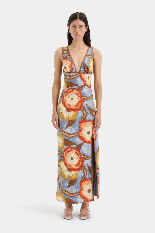 Avery V Neck Midi Dress Sporty Women's Athleisure 