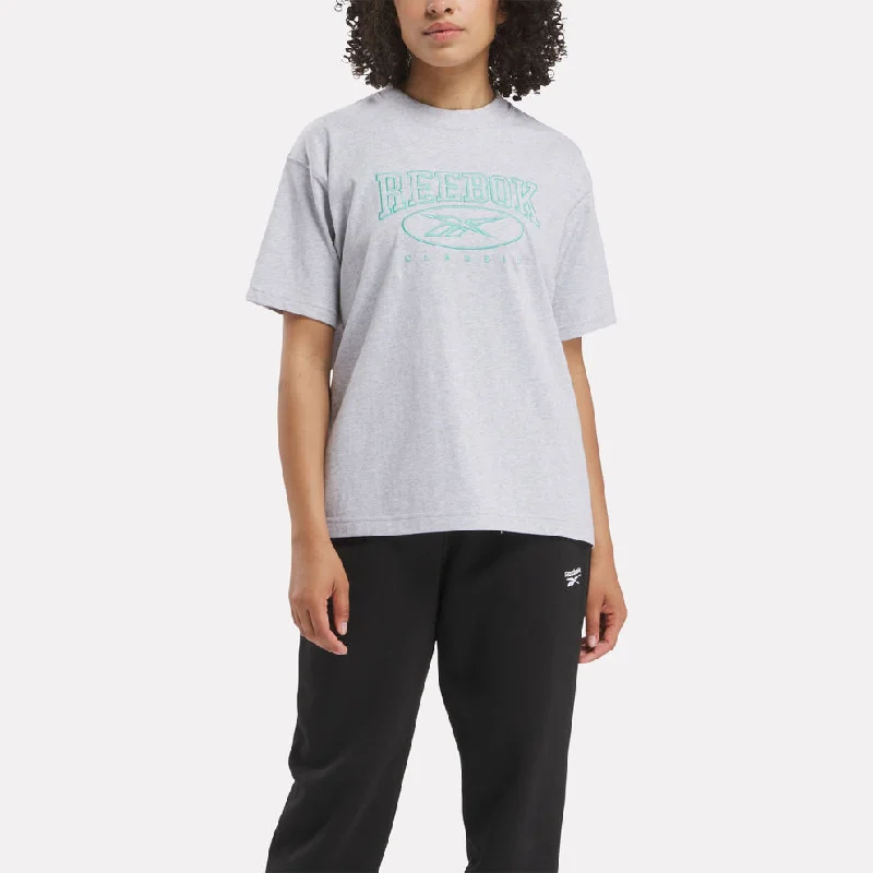 REEBOK WOMEN'S ARCHIVE EVOLUTION GREY TEE performance