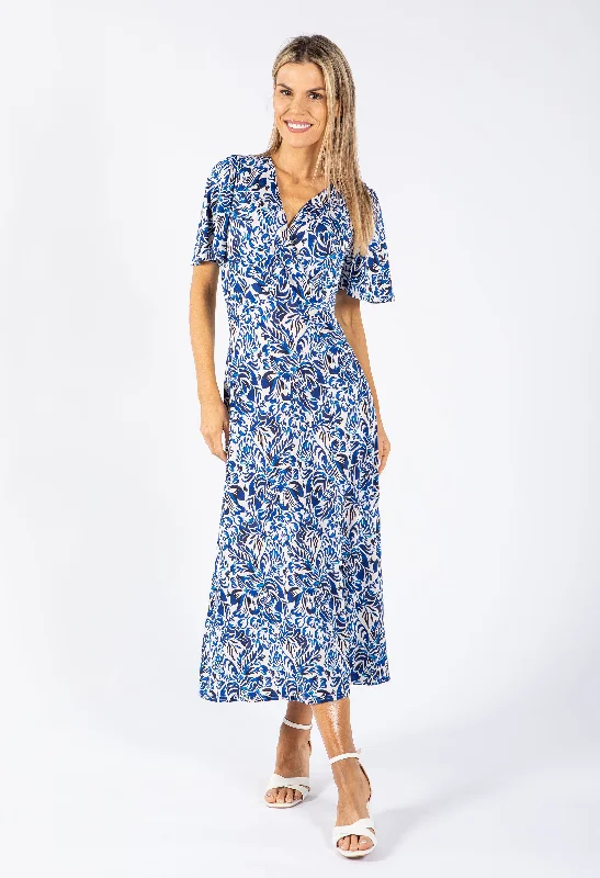 Patterned Midi Dress Edgy Women's Punk