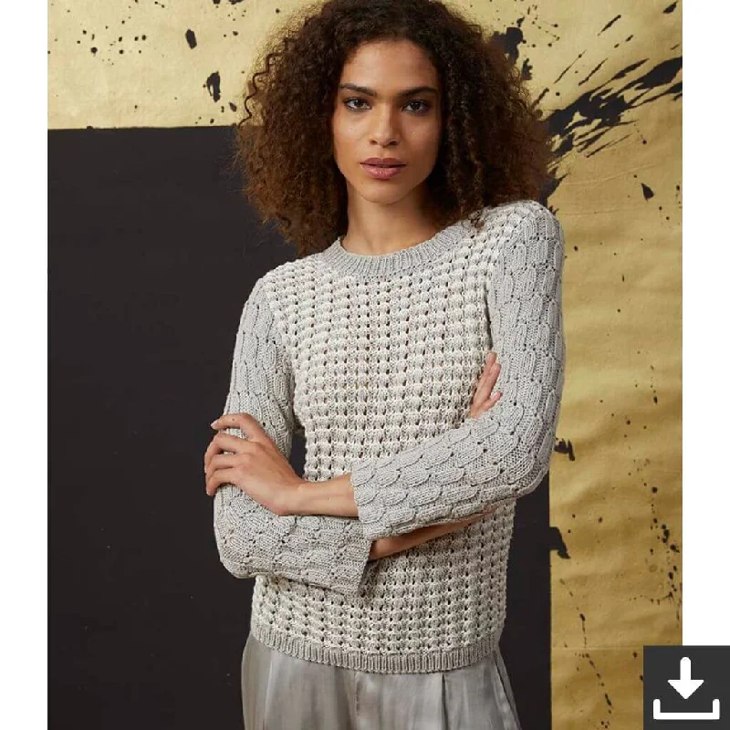 Pullover im Mustermix Strickanleitung - Lang Yarns (PDF) Gym