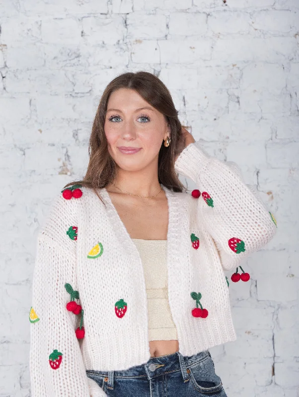 Fruity Cardigan Confident Women's High - fashion