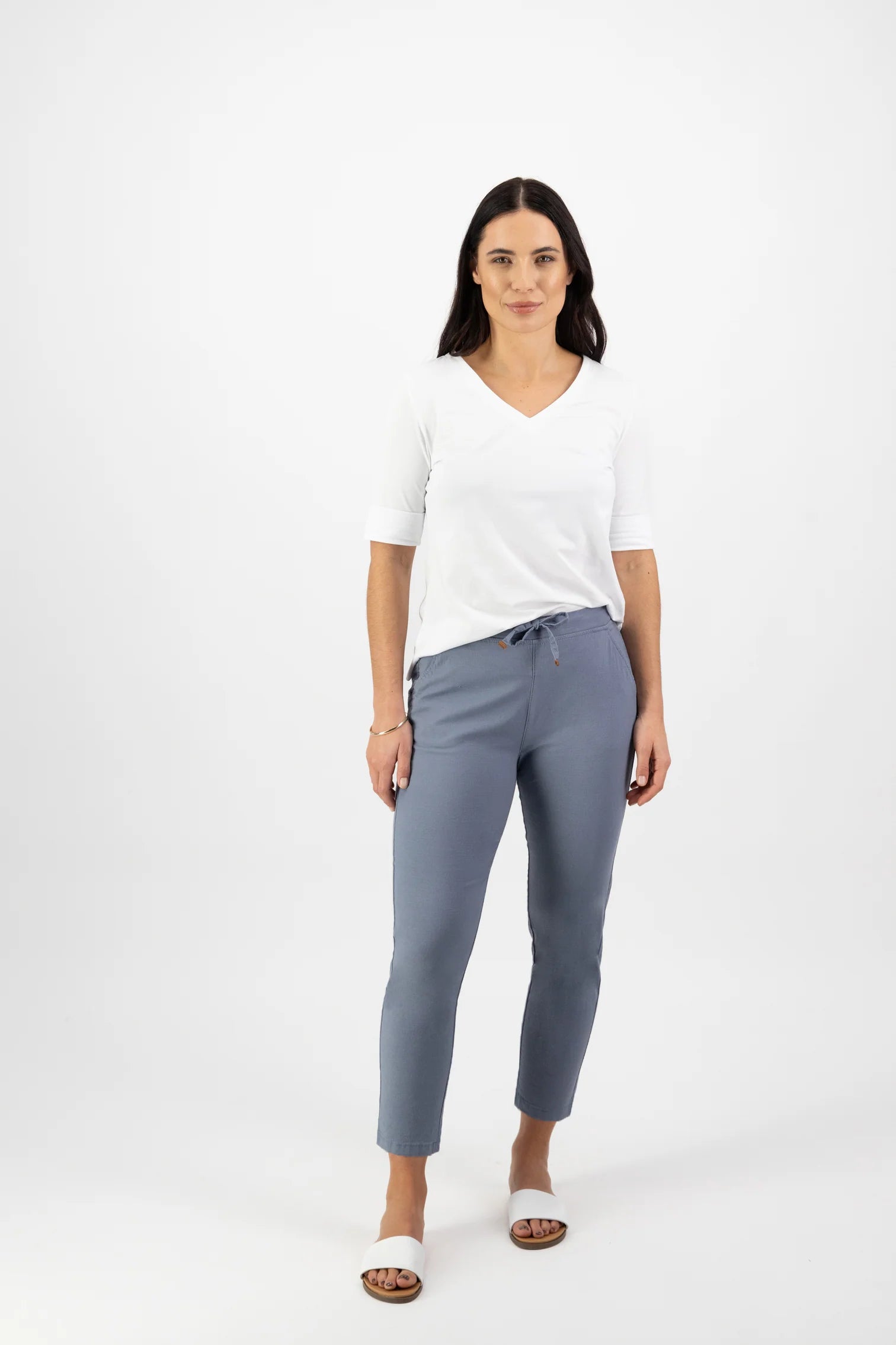 5790 Atlantic - 7/8 Length Skinny Leg Elastic Waist Pant Classic Women's Tweed