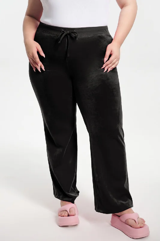 Plus-Size Classic Cotton Velour Track Pants Practical Women's Quick - dry