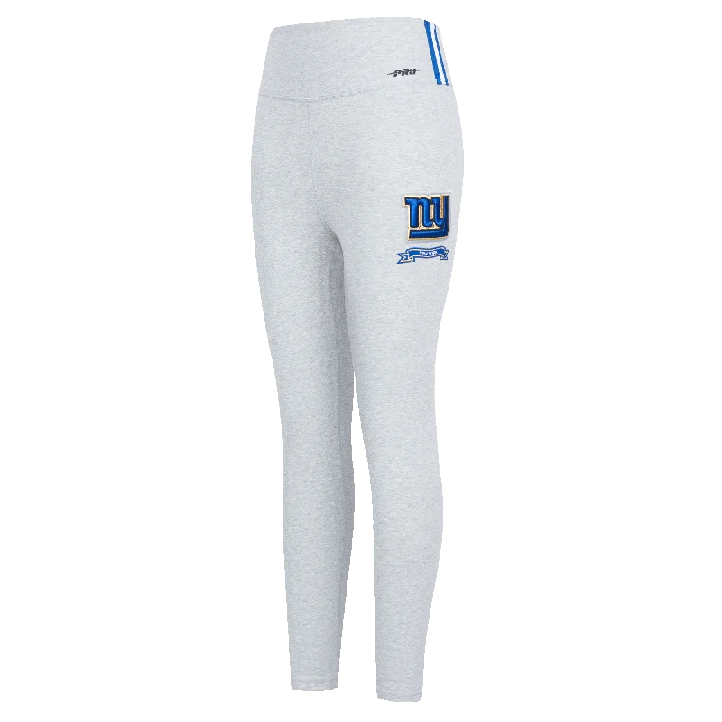 NFL NEW YORK GIANTS PRO PREP HW JERSEY WOMEN'S LEGGING (HEATHER GREY) Traditional Women's Wool