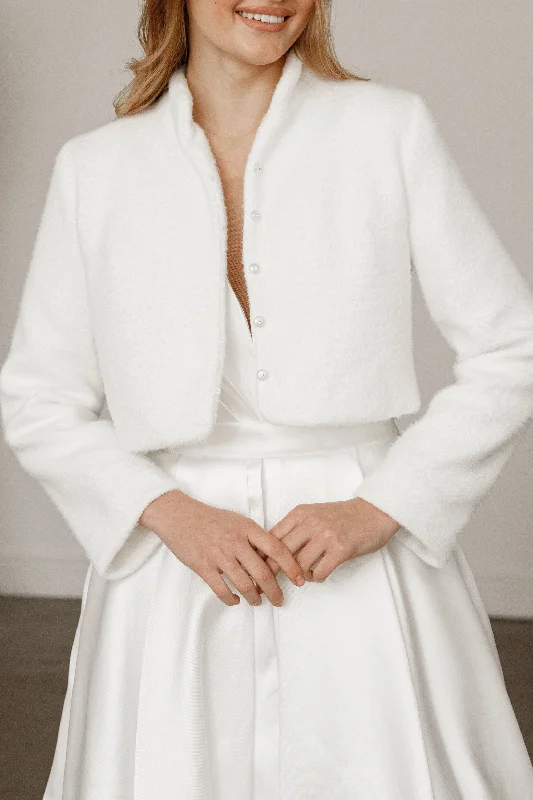 Light Ivory Jacket K - 068/2 | Ready-to-Ship Geometric