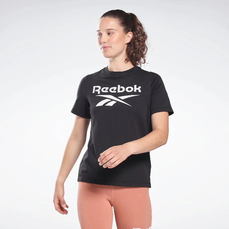 Reebok Identity T-Shirt Black Laid - back Women's Style