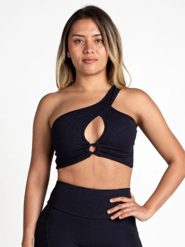 Venice One Shoulder Top - Black Scandinavian