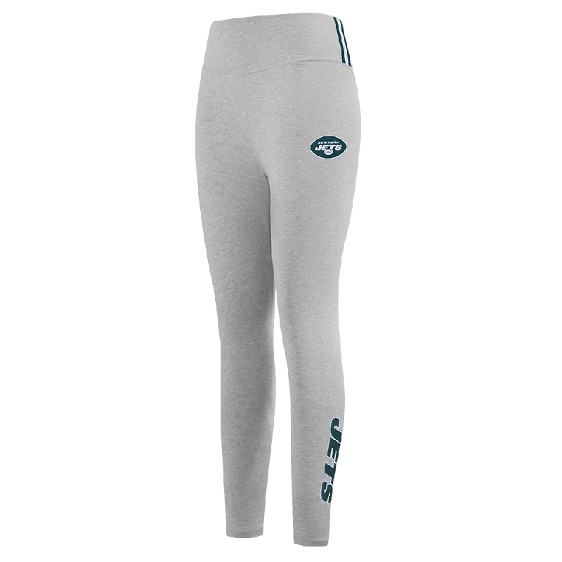 NFL NEW YORK JETS CLASSIC WOMEN'S JERSEY LEGGING (HEATHER GREY) British Gentlewoman Style
