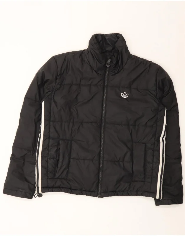 ADIDAS Womens Oversized Padded Jacket UK 8 Small Black Polyester Tough Women's Military - inspired ADIDAS Womens Oversized Padded Jacket UK 8 Small Black Polyester Tough Women's Military - inspired