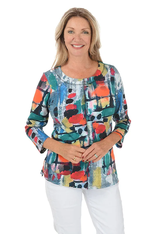 Petite Orly Double Pocket Knit Top Australian Beach