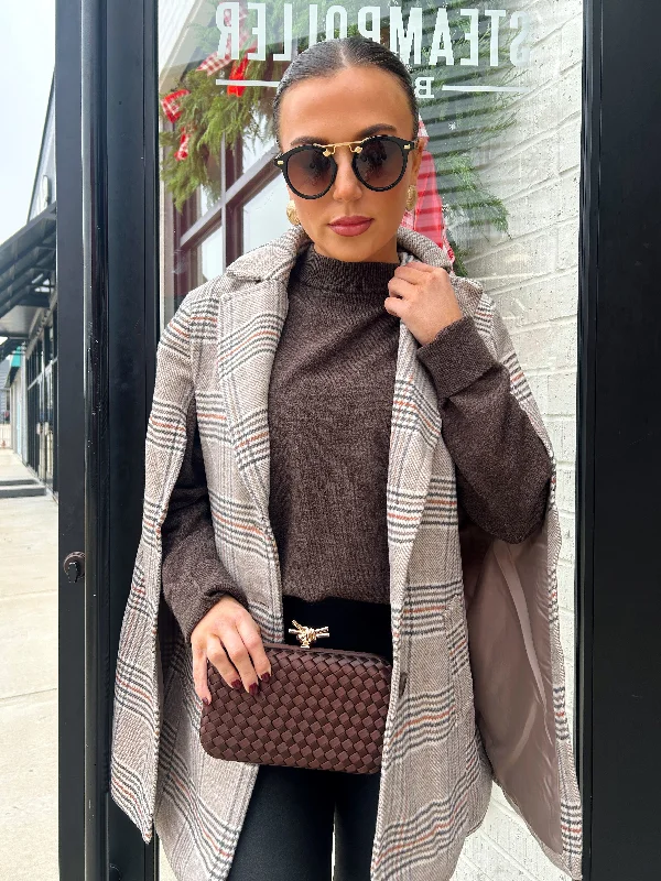 PLAID CAPE BLAZER Dynamic Women's Moto