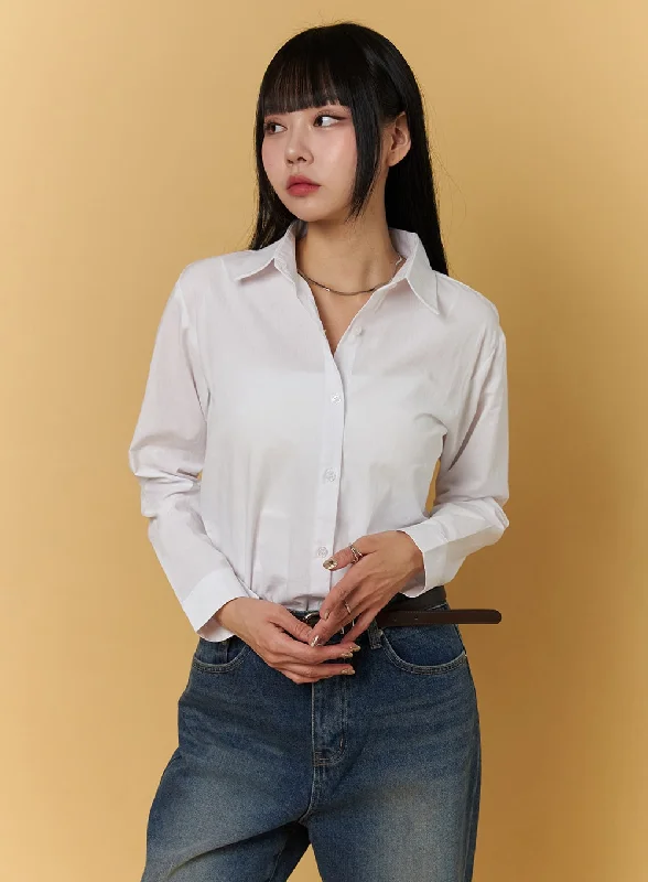 Basic Tailored Shirt CJ404 Dapper Women's 1920S