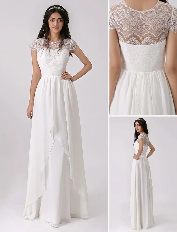 Destination Wedding Dress With Eyelash Lace Bodice Trendy Women's Oversized