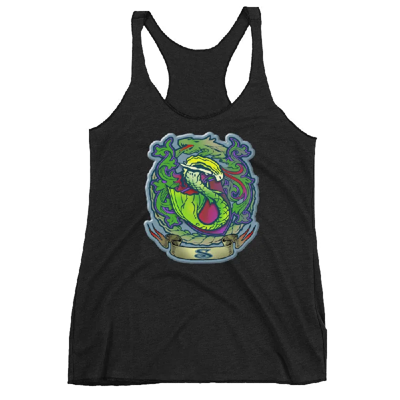 Emerald Finfolk Crest Racerback Tank Dapper Women's Bow - adorned
