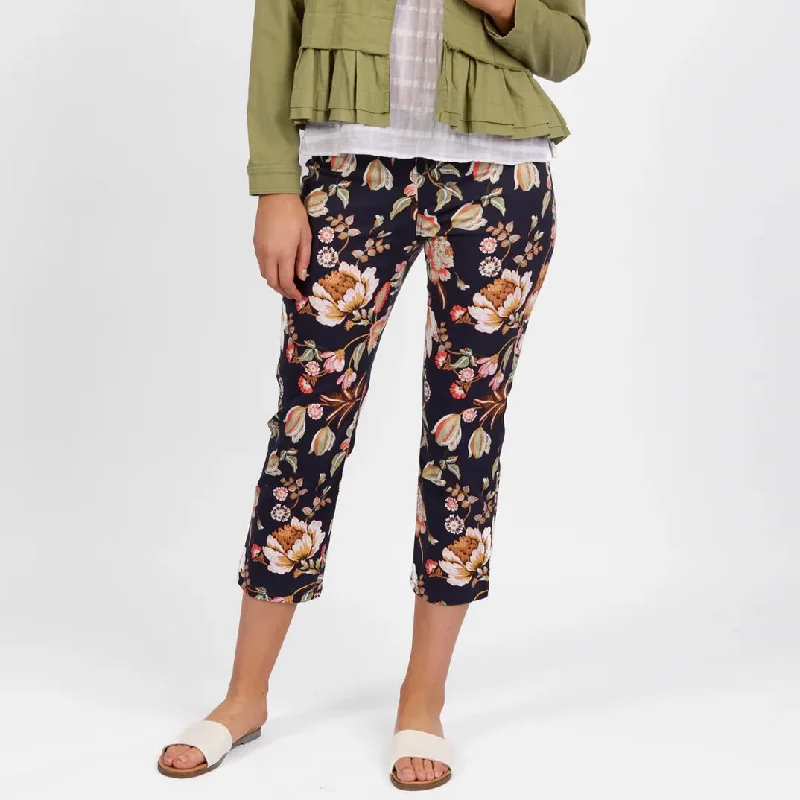 274LW Freya - Printed Slim Leg 7/8 Length Lightweight Pull On Youthful Women's Pop