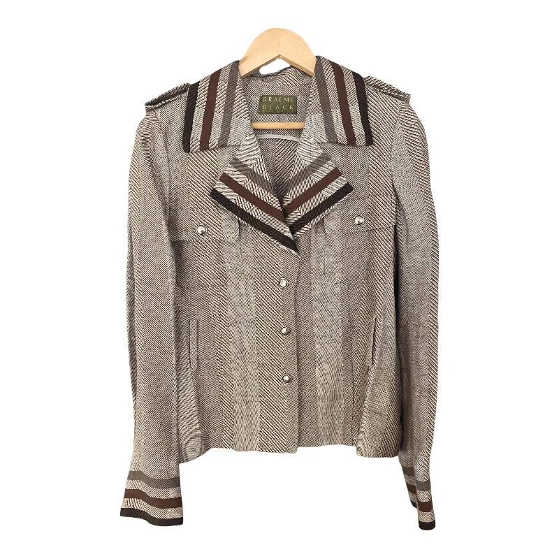 Graeme Black Single Breasted Jacket with Chevron Design UK SIze 12 Artistic Women's Avant - 