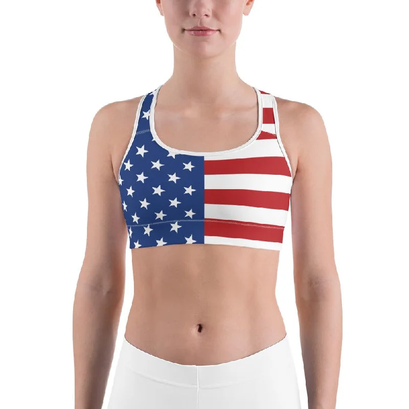 USA Stars & Stripes Sports Bra Relaxed Women's 