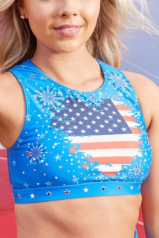 Story Sports Bra in Patriotic Pride Sharp Women's Italian