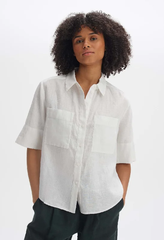 Filalia Linen Blouse Earthy Women's Hemp - based