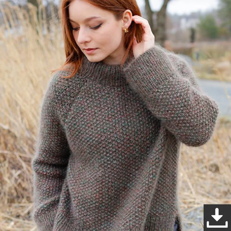 Pullover Forest Trails Sweater Strickset - Drops (PDF) Refined Women's Velvet