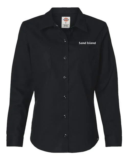Dickies Ladies Long Sleeve Industrial Work Shirt Bohemian Women's Free
