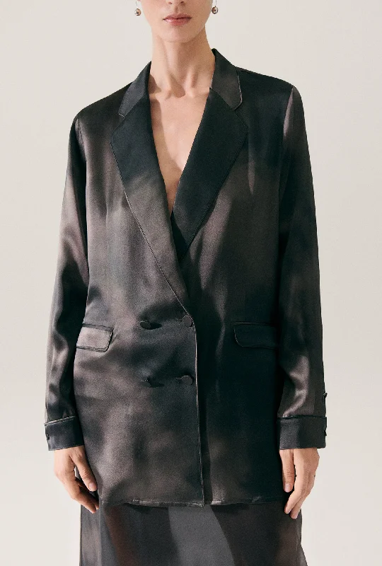 RELAXED BLAZER SMOKE Laid - back Women's Style