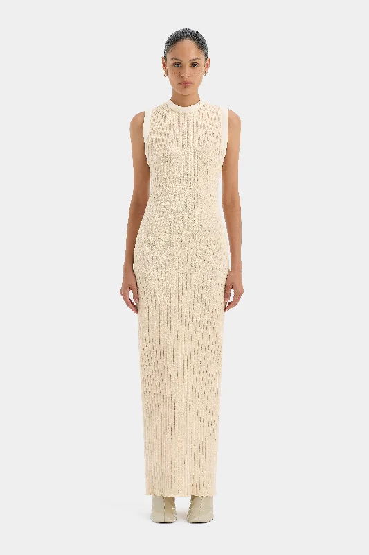 Petal Knit Dress Polished Women's Silk