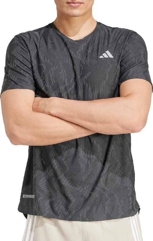 adidas Ultimate Engineered Short Sleeve Mens Running Top - Black Confident Women's Power