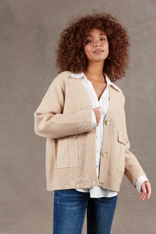 Nakako Pocket Cardigan - Oat Country