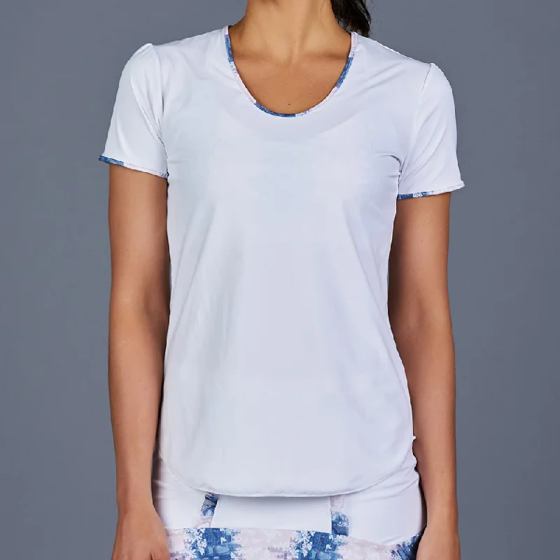 NY Square T-Shirt Top (White) Modern Women's Tech