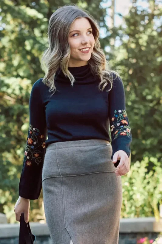 Kerry Woman Pullover, American Bison, Merino & Silk Modern Women's 