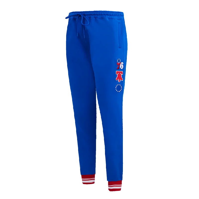 NBA PHILADELPHIA 76ERS RETRO CLASSIC WOMEN'S SWEATPANT (ROYAL BLUE/RED) Refined Women's Hand - crafted