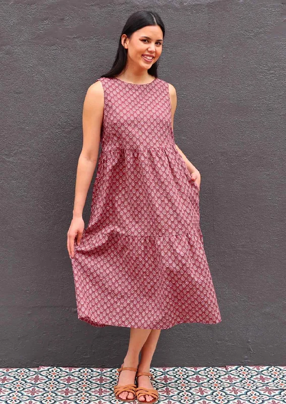 Tully Dress Henna Hip Women's Retro