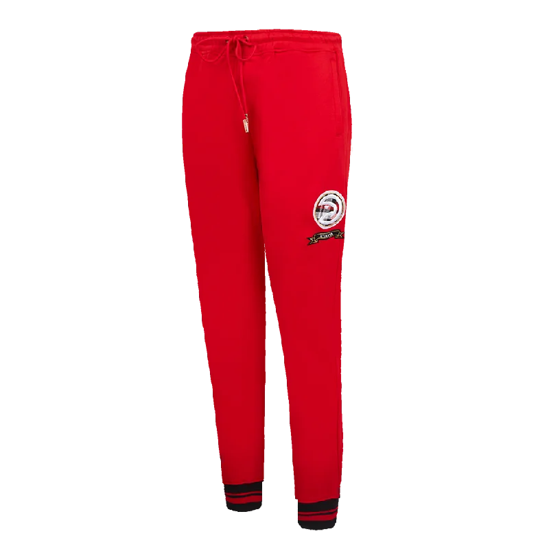 NBA ATLANTA HAWKS PRO PREP W RIB FLC WOMEN'S SWEATPANT (RED/BLACK) Dynamic Women's High - energy