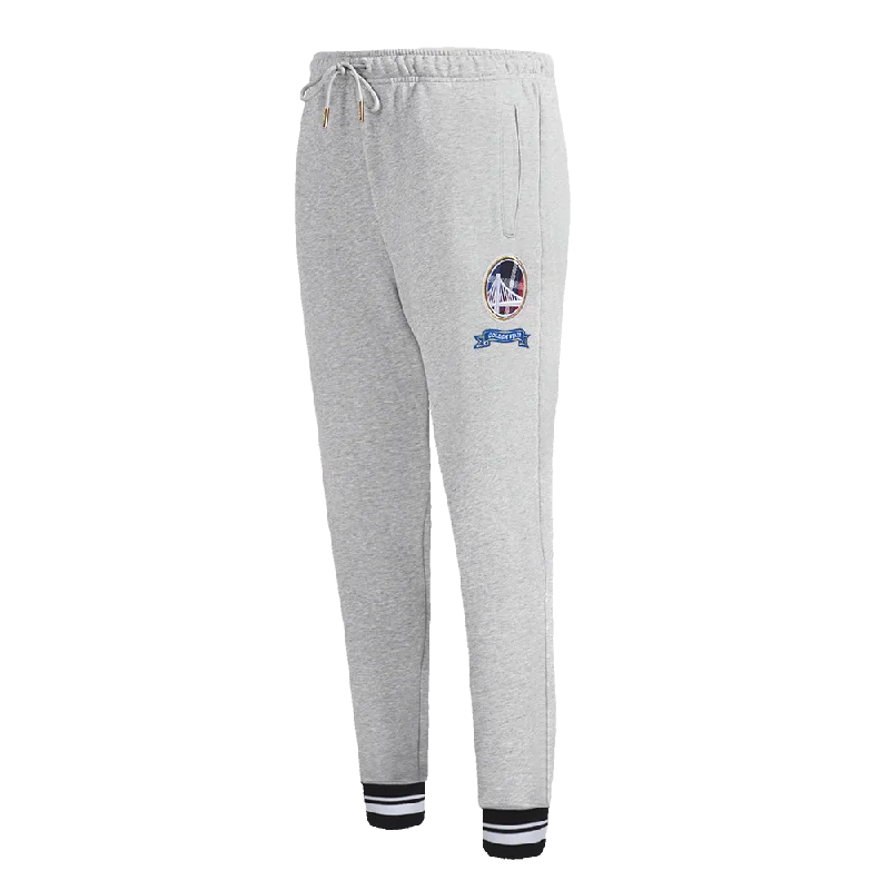 NBA GOLDEN STATE WARRIORS PRO PREP W RIB FLC WOMEN'S SWEATPANT (HEATHER GRAY/BLACK) Modern Women's 