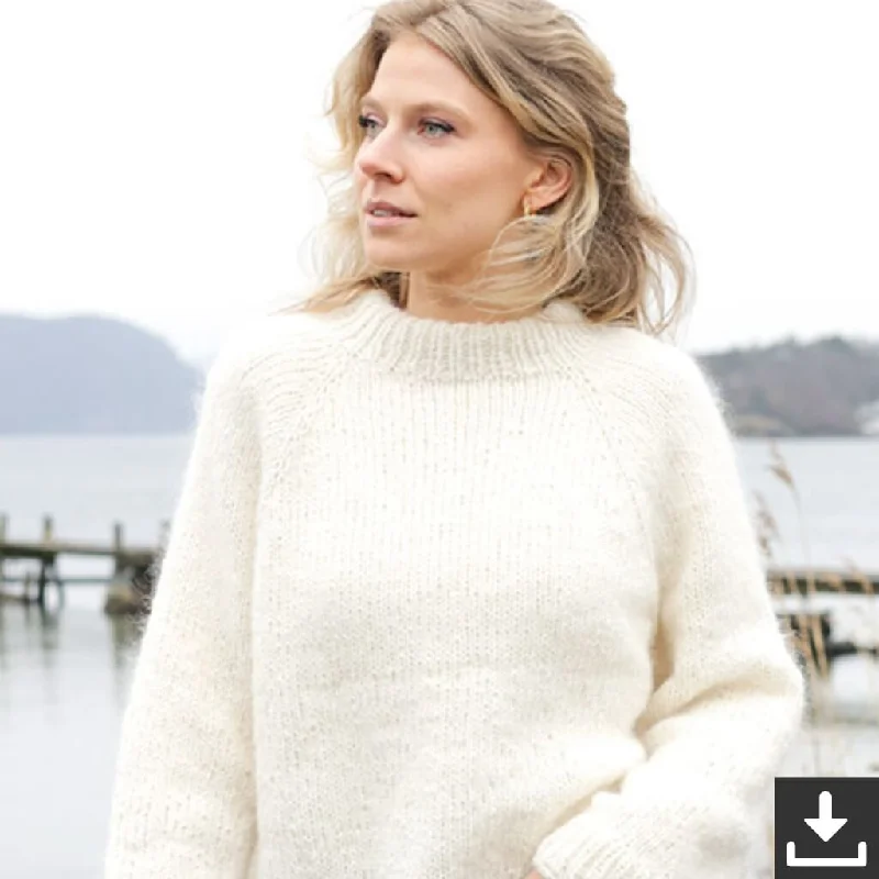 Kuscheliger Pullover Sweet November Strickset - Drops (PDF) Traditional Women's Wool