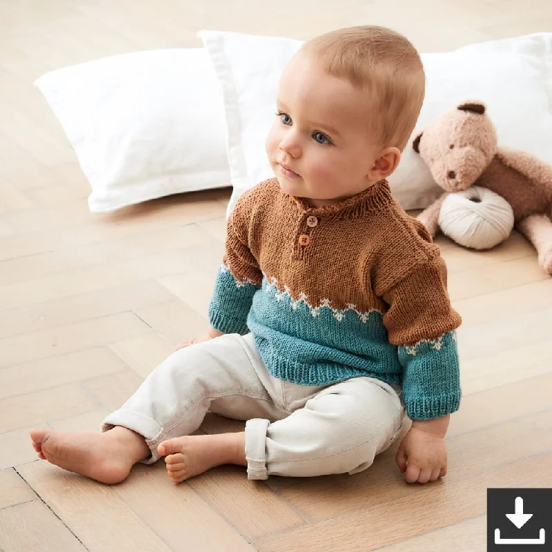 Kleinkind Pullover Strickset - Lana Grossa (PDF) Modern Women's 
