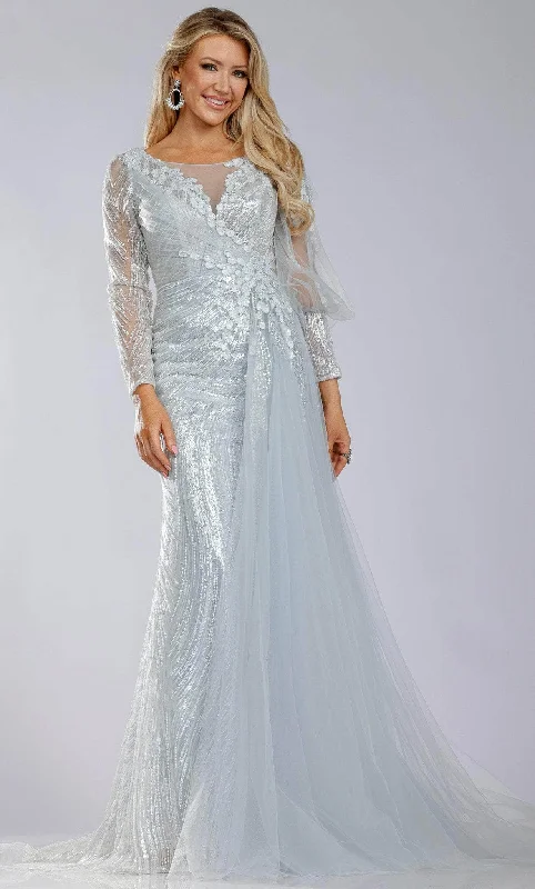 Terani Couture 231M0490 - Tulle Sequined Mother of the Bride Gown Bold Women's Statement