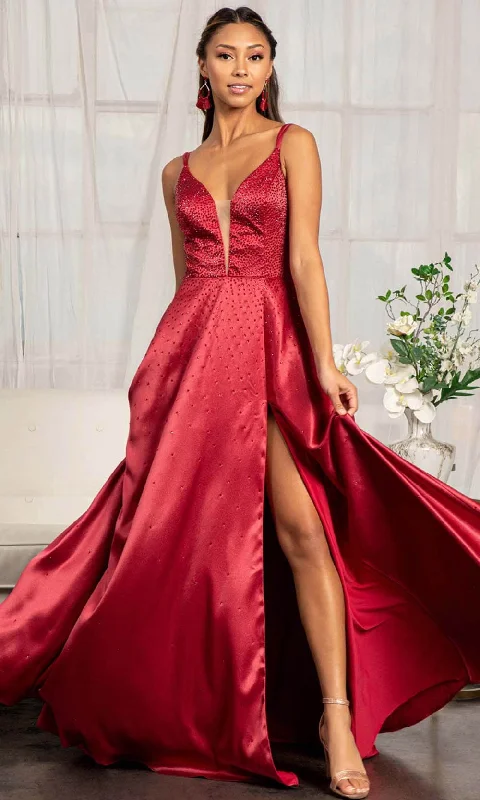 Elizabeth K GL3039 - Beaded Sweetheart A- line Dress Confident Women's High - fashion