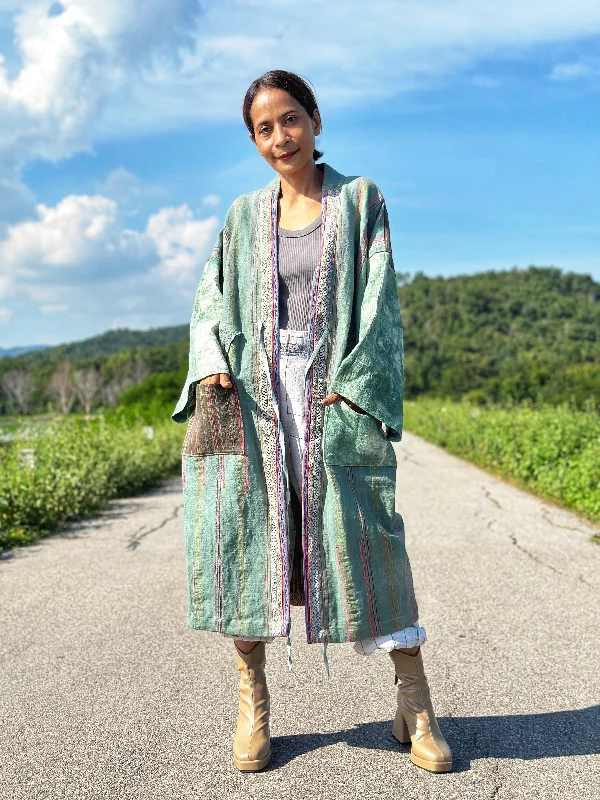Green hemp coat Compression