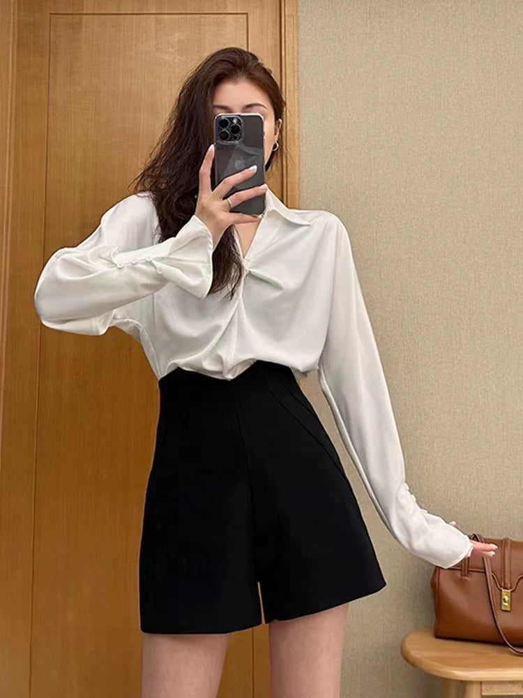 Plain High Waist Shorts Practical Women's Quick - dry
