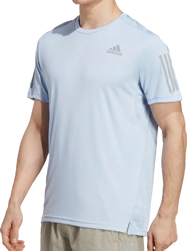adidas Own The Run Short Sleeve Mens Running Top - Blue Modern Women's 