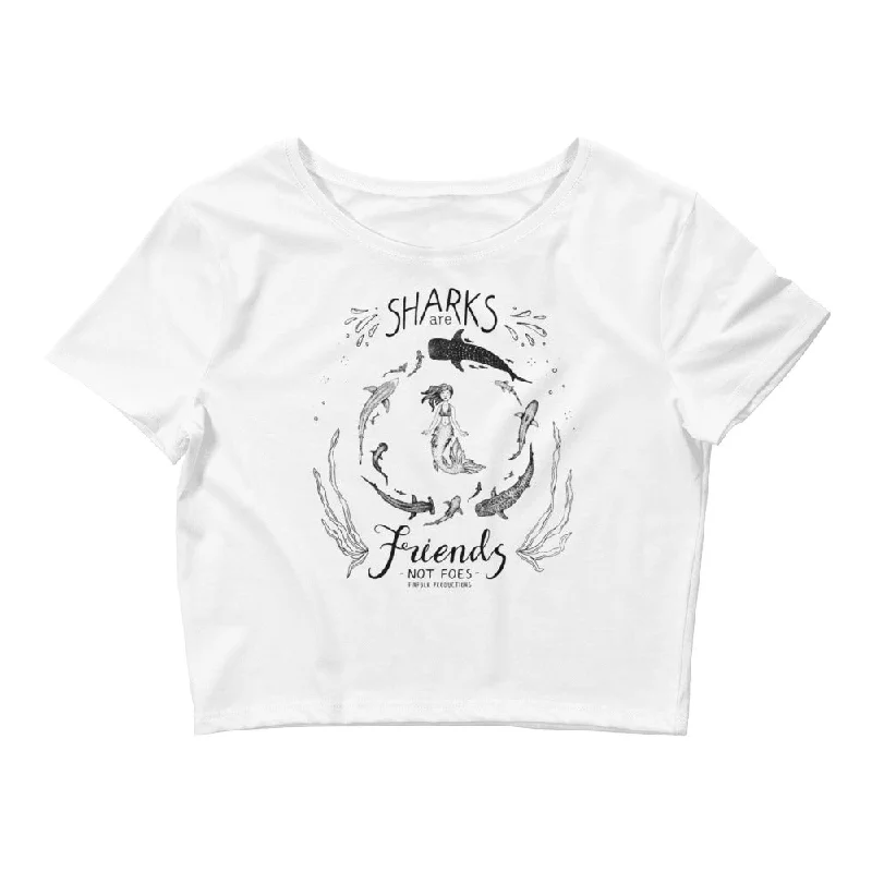 Shark Friends Crop Tee Country