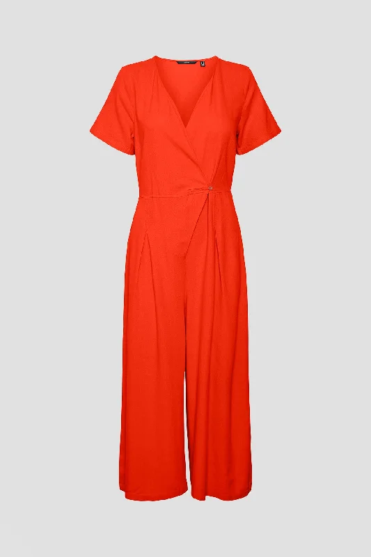 Curve - Jesmilo Wrap Jumpsuit in Orange Hip Women's Retro
