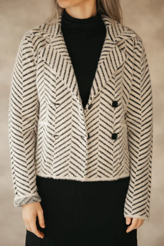 Objwegas jacket stripes black/sand Athletic Women's High - 