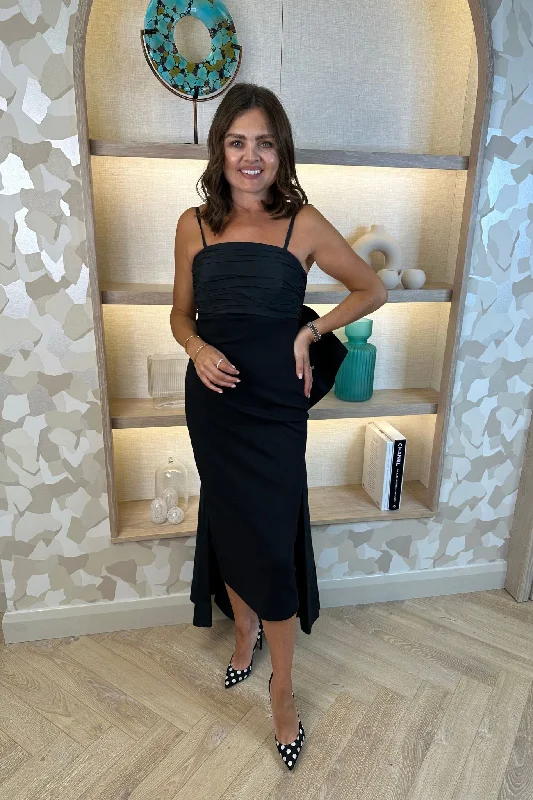 Marissa Bow Back Dress In Black Earthy Women's 